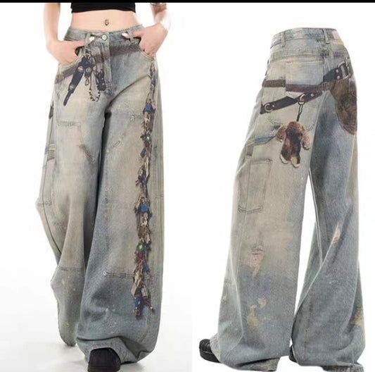 Baggy High-Waist Jeans – Black Rarewear Drop