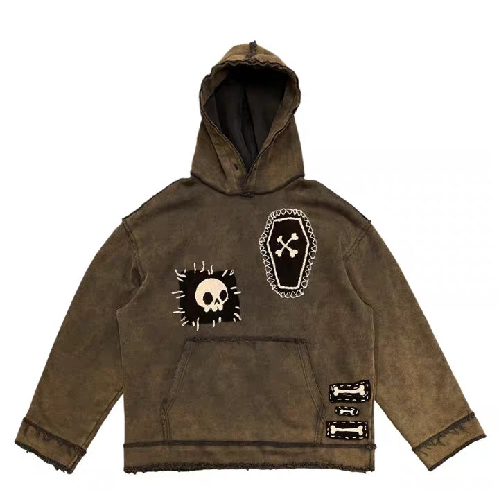 Street Art Oversized Hoodie – Brown Edition